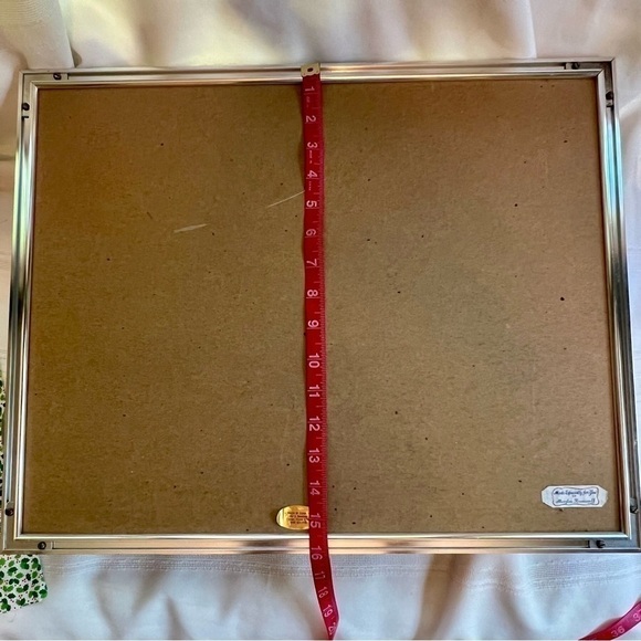 Crewel Embroidery Art Hand Stitched Winter Snow Scene Professionally Framed EUC - Picture 13 of 13